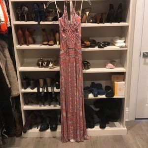 Gorgeous halter Sky dress for sale.